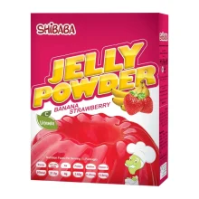 پودر ژله توت فرنگی و موز شیبابا – 100 گرم